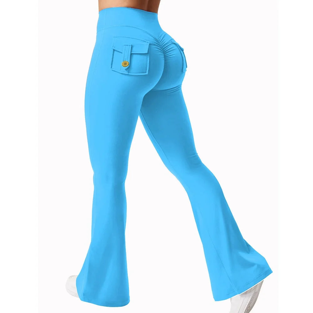 Sculpting High-Waist Button Pocket Leggings