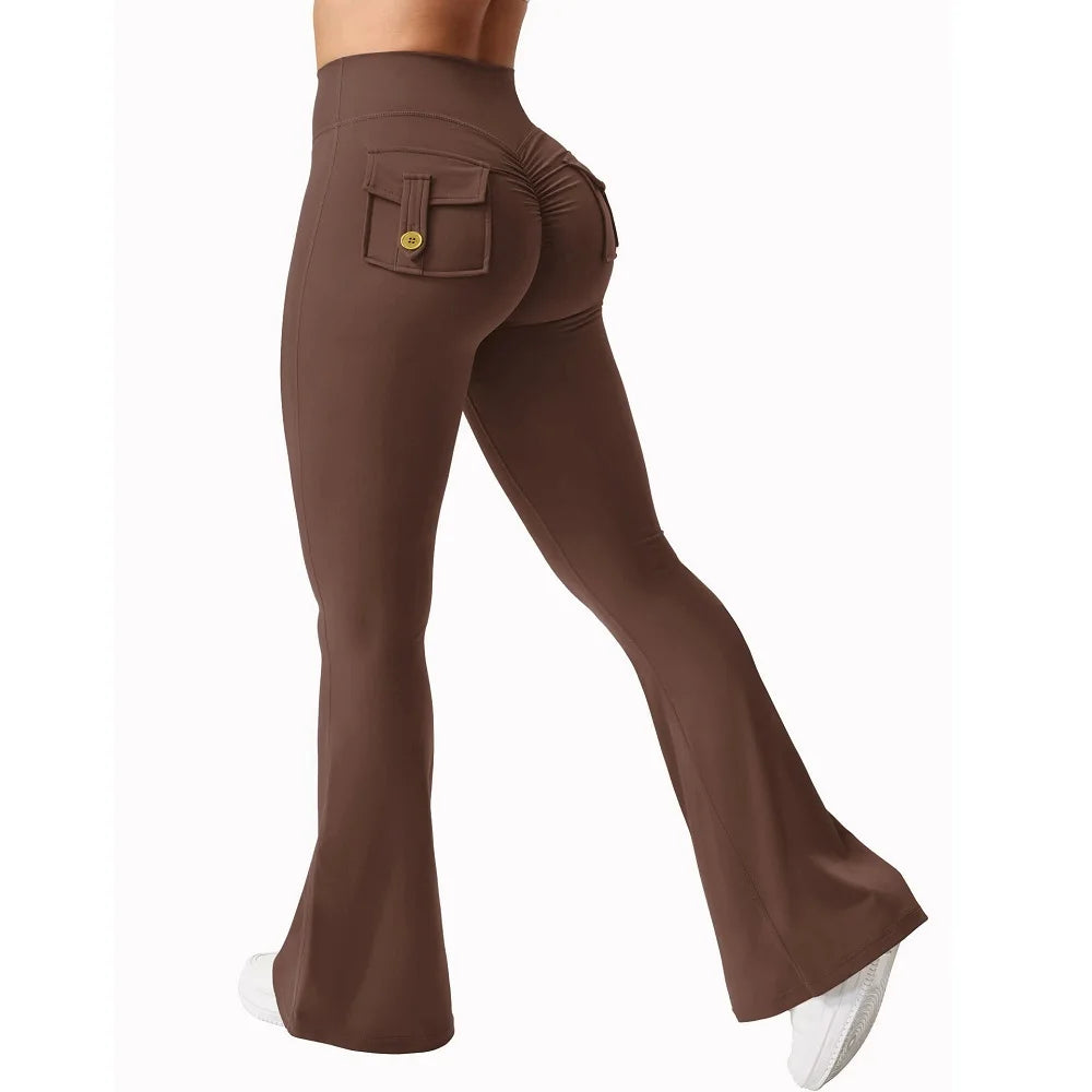 Sculpting High-Waist Button Pocket Leggings
