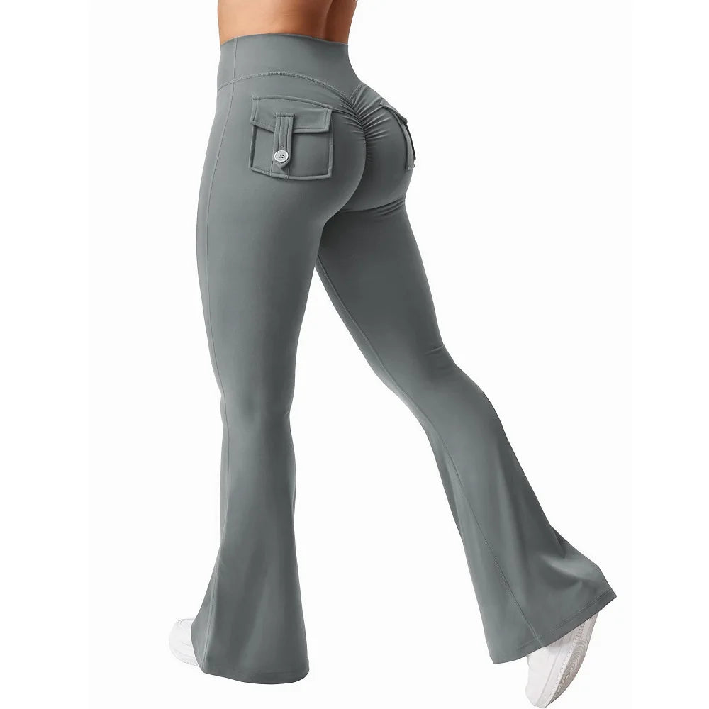 Sculpting High-Waist Button Pocket Leggings